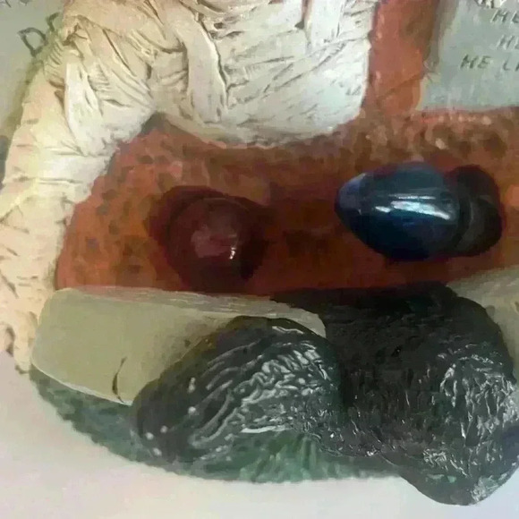 RARE MONSTERS CHALK STATUE FRANKENSTEIN DRACULA WOLFMAN MUMMY & BLACK CAT WORKS! - Picture 8 of 15